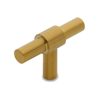 Coast 50mm T-Bar Handle 316SS - Satin Brass in Satin Brass