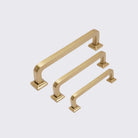 Bronte Handle - Burnished Brass - 128mm in Burnished Brass
