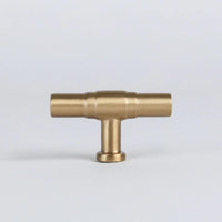 Georgia T-Bar - Burnished Brass in Burnished Brass
