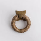 Rope Pull - Jute with Acid Washed Brass in Acid Washed Brass
