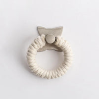 Rope Pull - White Rope with Satin Nickel in Satin Nickel