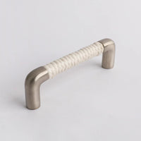 Rope T-Bar - White Rope with Satin Nickel in Satin Nickel