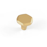 Momo CASELLE Cabinet Knob in brushed silver finish, round metal handle for kitchen or furniture cabinets, shown on white background.