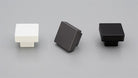 Square Cabinet Knob 30 X 30 Black Structured, Slight Textured Sheen in Matt Black