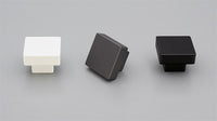 Square Cabinet Knob 30 X 30 Black Structured, Slight Textured Sheen in Matt Black