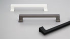 Cabinet Pull Handle 160 CTC Black Structured, Slight Textured Sheen in Matt Black