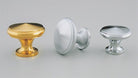 Brass Cabinet Knob 25mm Dimple Polished Chrome in Polished Chrome