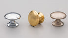Brass Cabinet Knob 31mm Convex Polished Brass in Polished Brass