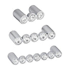 Rigel Inline Handle 96mm C to C 7 Stone Satin Chrome in Satin Chrome