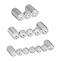 Rigel Inline Handle 96mm C to C 7 Stone Satin Chrome in Satin Chrome