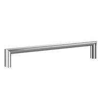 Kethy D290 oblong cabinet pull handle in polished chrome, mounted on a cabinet door with visible hardware details.