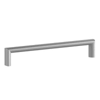 Kethy D290 oblong cabinet pull handle in satin finish mounted on a wooden cabinet door.