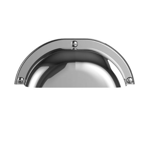 Traditional Shell 64mm C to C 96mm O/A Polished Chrome in Polished Chrome