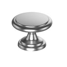 Kethy DK1357 cabinet knob in a sleek, modern design with a brushed metal finish, mounted on a wooden cabinet door.