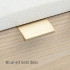 Kethy DL419 Edge Pull in brushed gold finish, showing sleek metal handle with ergonomic design for furniture drawer or cabinet use.