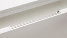 Back Edge Pull 100mm O/A 2 Dowel in Matt Nickel