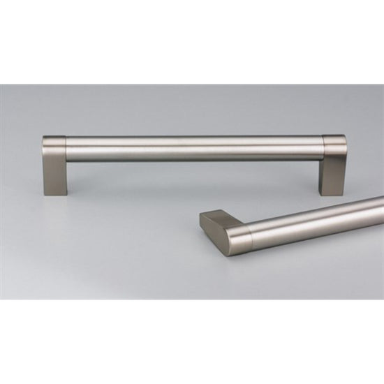 18mm dia Cabinet Pull Handle, Zamac Posts Tapered 800mm with 784mm CTC in Satin Stainless