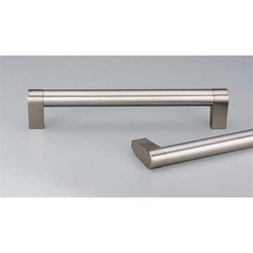 18mm dia Cabinet Pull Handle, Zamac Posts Tapered 800mm with 784mm CTC in Satin Stainless