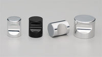 Cylinder Cabinet Knob 20mm in Black Anodised