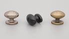 Witton Knob 35mm Black Powder Coat Matt#8 in Matt Black