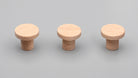 Kethy Timber Circum Knob L4317 in wood finish with round design, ideal for cabinetry or furniture doors.
