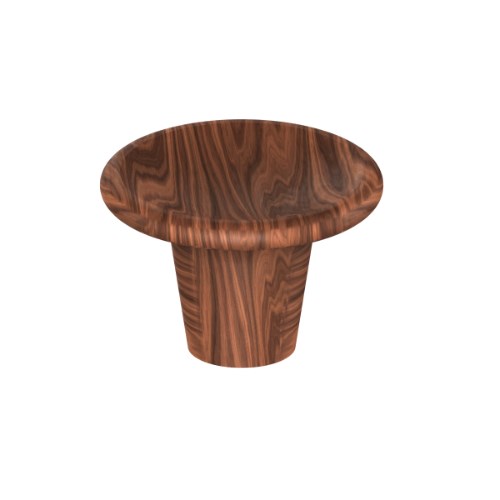 Ribe Timber Cabinet Knob 28mm dia Walnut in Walnut