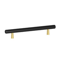 Tilla Timber Cabinet Pull. Tilla Cabinet Pull Handle 160mm CTC in Black / Brass