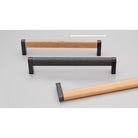 Kethy Hobro cabinet pull handle in brushed nickel finish, featuring sleek modern design with a curved ergonomic grip.