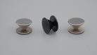 Varde Knob 36mm with Backplate Black Paint Matt#7 in Matt Black