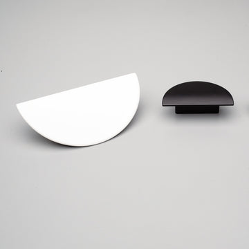 Moon Handle Large 64mm C to C White Paint Matt #1 in Matt White
