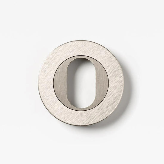 Escutcheon Oval Nickel 55mm Set in Nickel