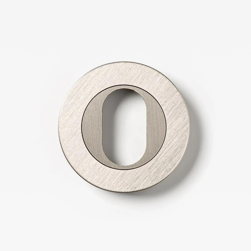 Escutcheon Oval Nickel 55mm Set in Nickel