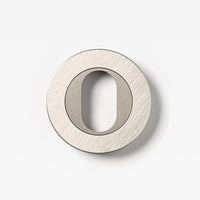 Escutcheon Oval Nickel 55mm Set in Nickel