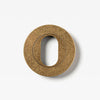 Escutcheon Oval Tumbled Brass 55mm Set in Tumbled Brass