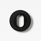 Escutcheon Oval Black 55mm Set in Black