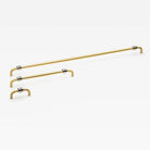 Duet Pull Brass 82mm (3.23") Small in Brushed Brass/Polished Nickel