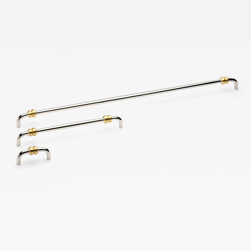 Duet Pull Polished Nickel 266mm (10.47") Medium in Polished Nickel/Brushed Brass