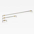 Duet Pull Polished Nickel 266mm (10.47") Medium in Polished Nickel/Brushed Brass