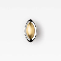 Duet Knob Polished Nickel 70mm (2.76") in Polished Nickel/Brushed Brass
