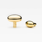 Olive Knob Polished Brass 35mm (1.38") Small in Polished Brass