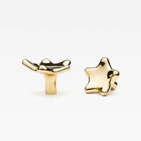 Star Knob Polished Brass 40mm (1.57") Small in Polished Brass