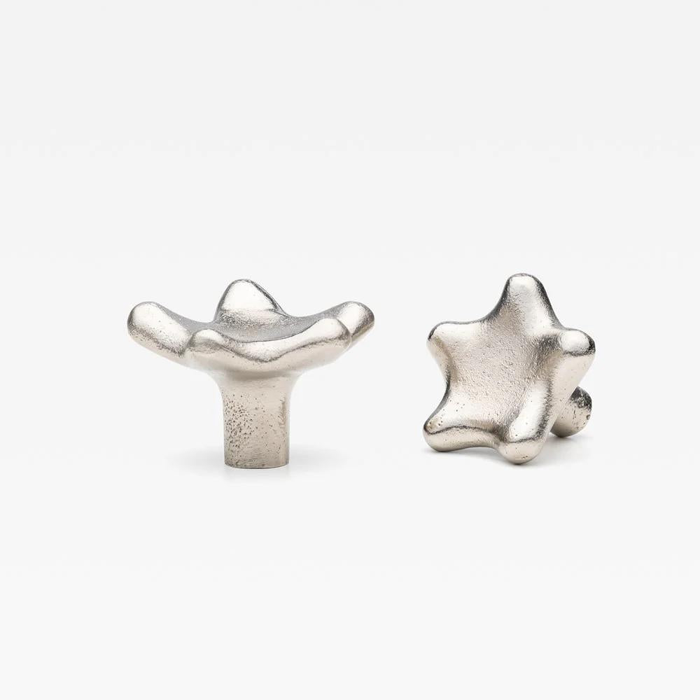 Star Knob Pewter 40mm (1.57") Small in Pewter