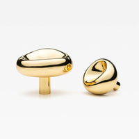 Orietta Knob Polished Brass 40mm (1.57") Small in Polished Brass