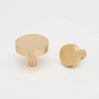 Ascot Knob Live Brass in Live Brass
