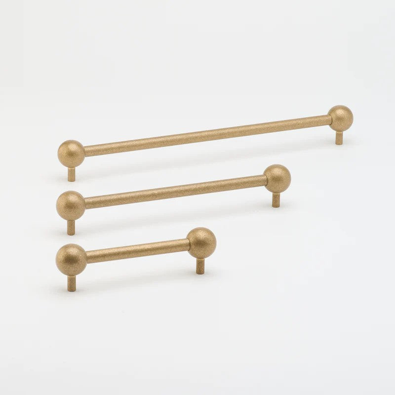Lo & Co Sphere Appliance Pull in Tumbled Brass