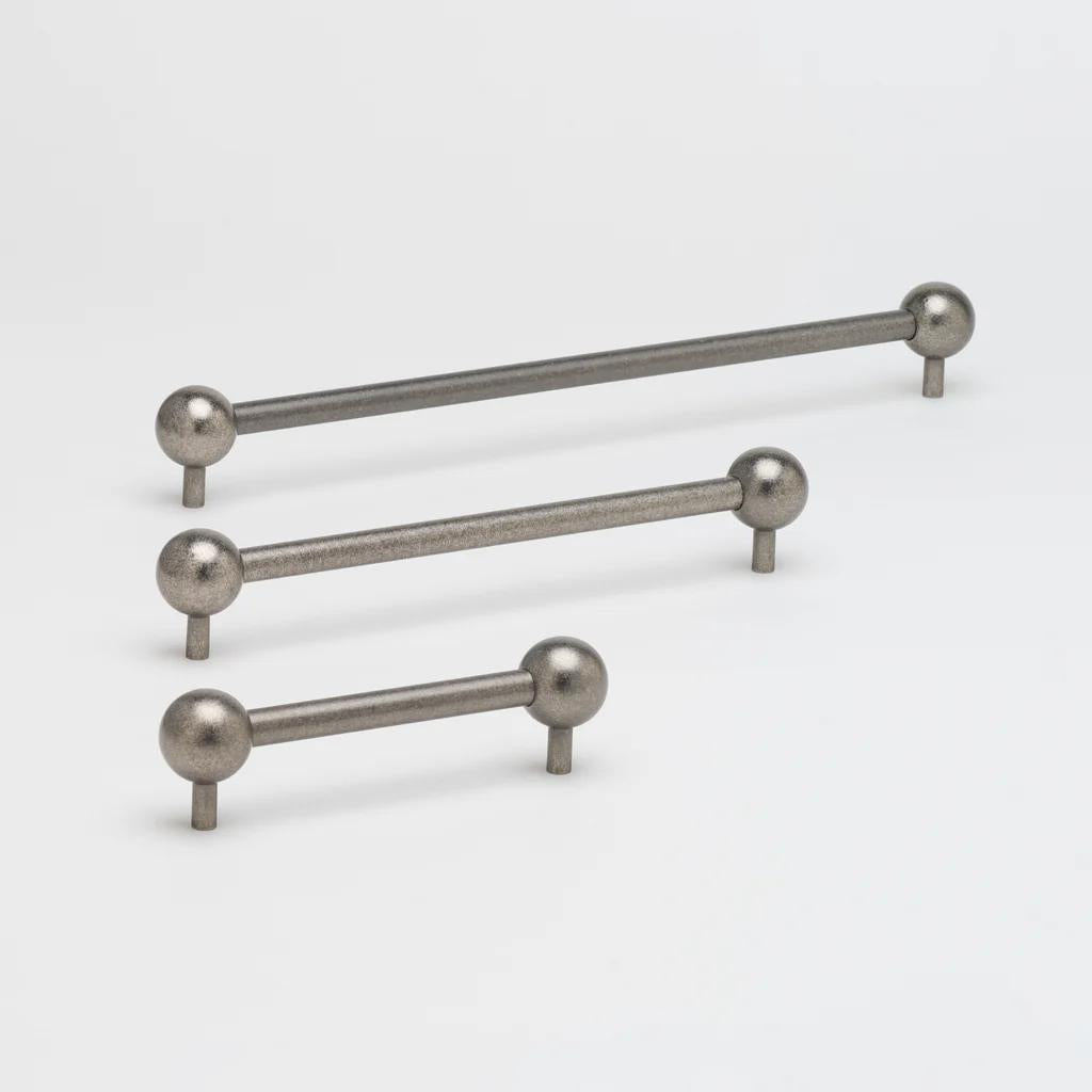 Sphere Pull Tumbled Nickel 254mm Medium in Tumbled Nickel