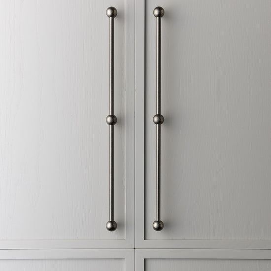 Sphere Appliance Pull Tumbled Nickel in Tumbled Nickel
