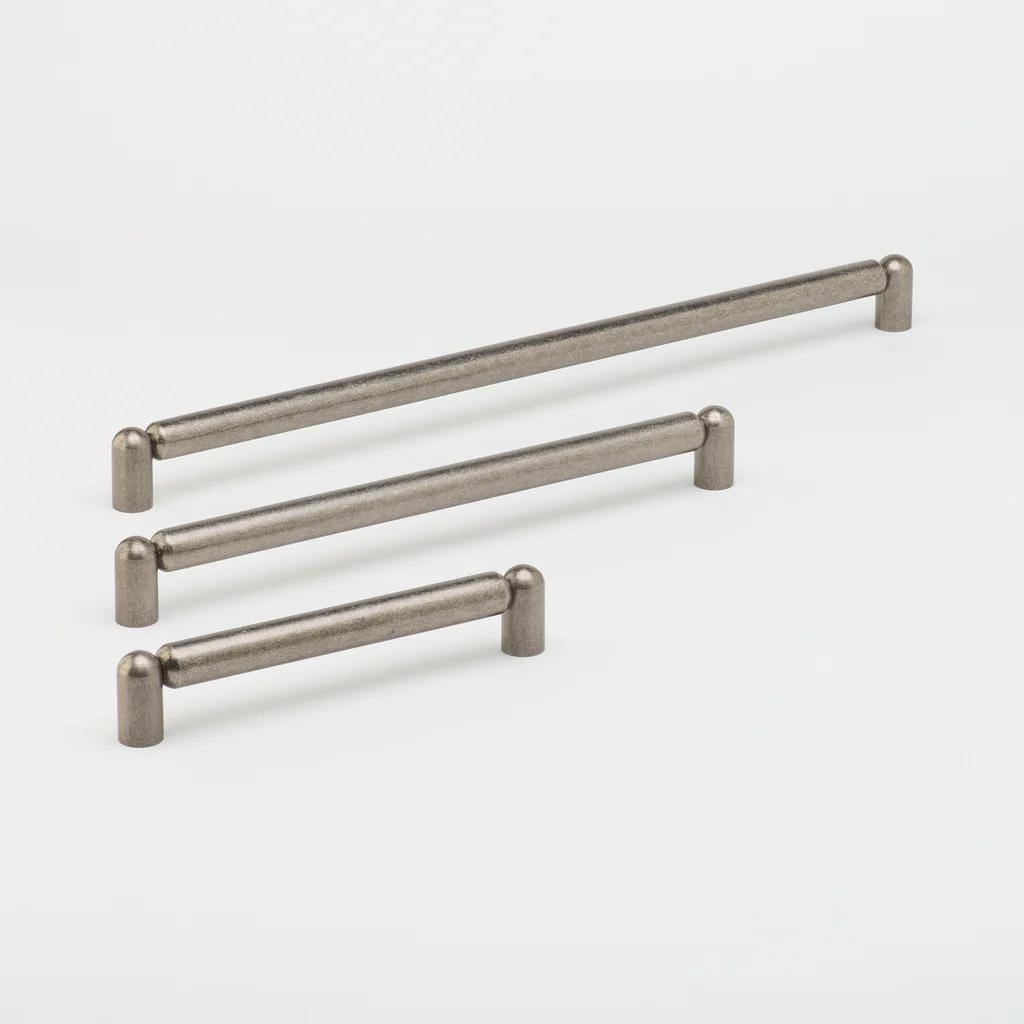 Tubby Pull Tumbled Nickel 212mm Small in Tumbled Nickel