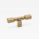 Small Lo & Co ORBE Cabinet T-Pull handle in brushed titanium finish, designed for modern kitchen and furniture cabinets.