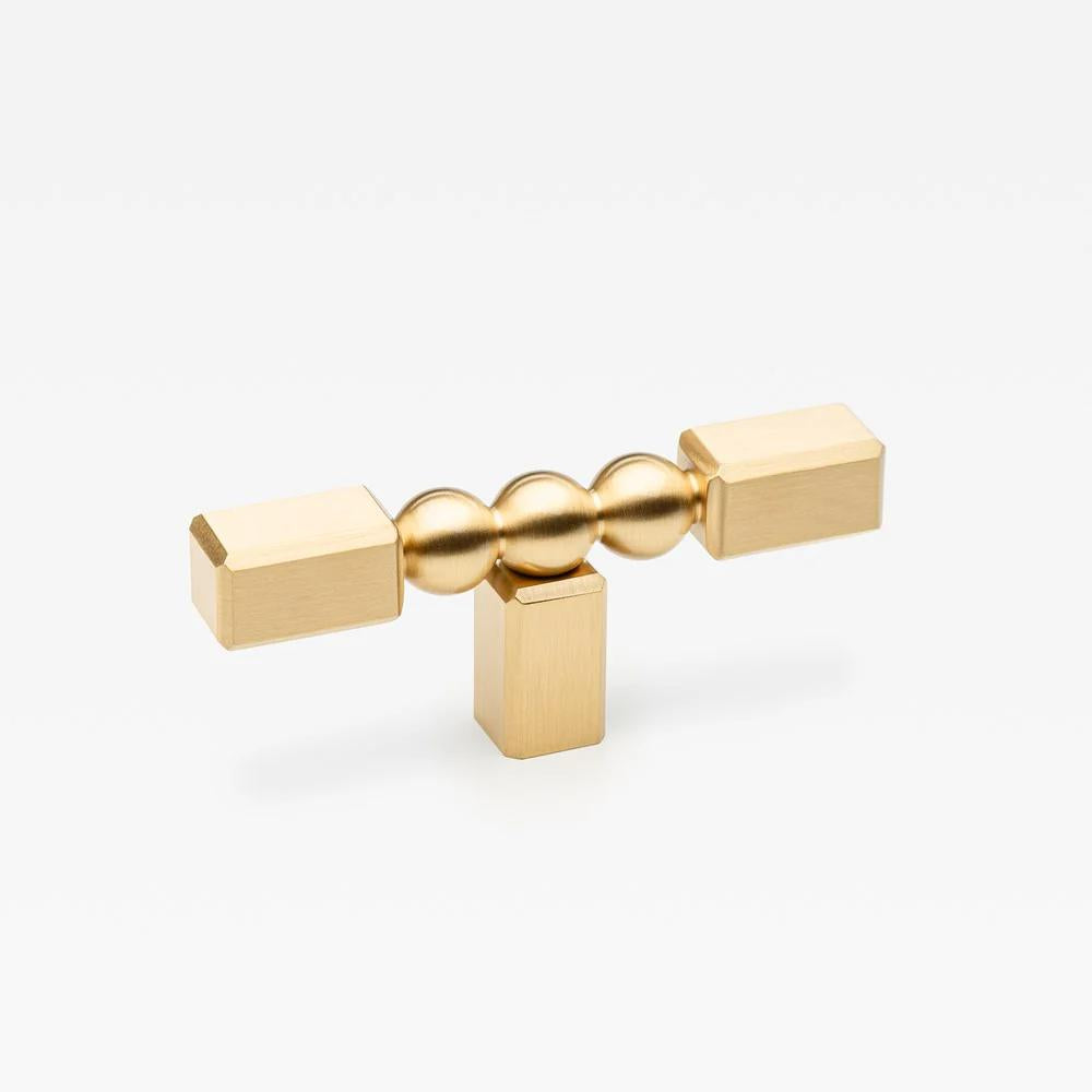 Small Lo & Co ORBE Cabinet T-Pull handle in matte black, showing its sleek T-shaped design for furniture drawers and cabinets.